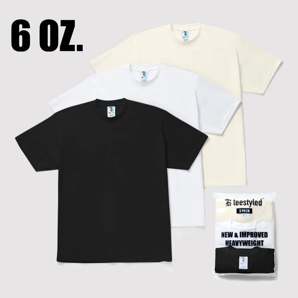 3-PACK | 6 OZ. CLASSIC WEIGHT T-SHIRTS