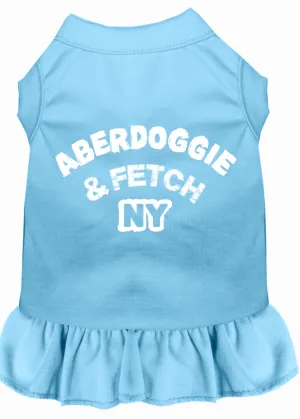 Aberdoggie Ny Screen Print Dress Baby Blue Lg