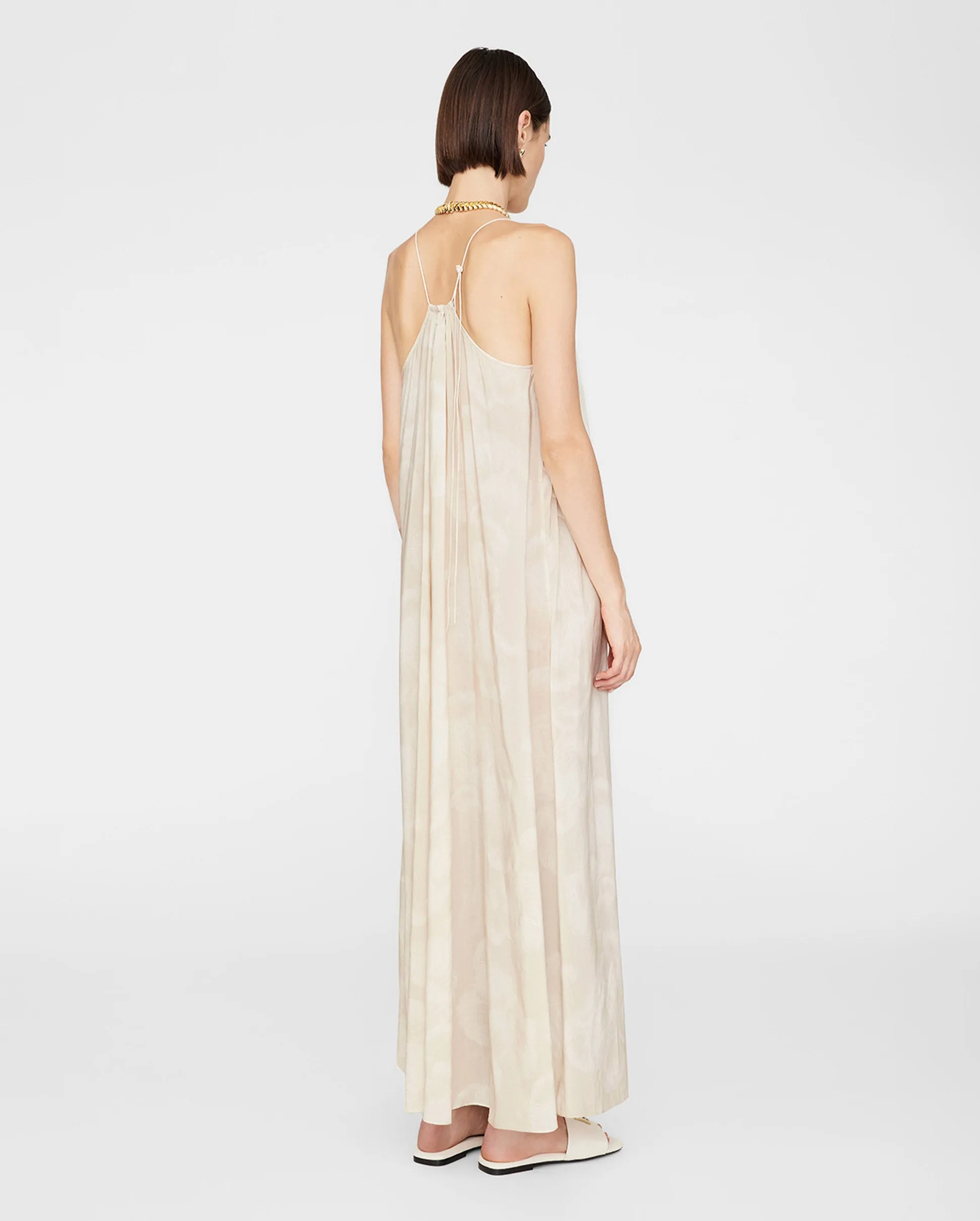 AIDA MAXI DRESS / OAT MUSHROOM PRINT