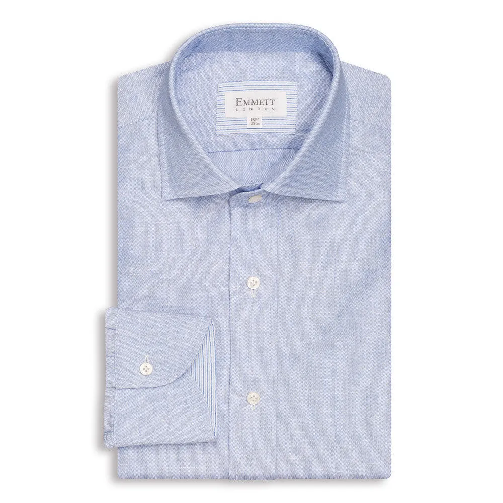 Blue Cotton Linen Shirt