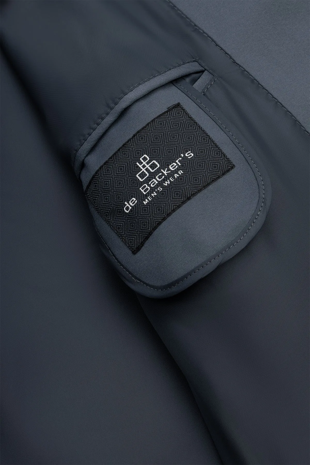 Bomber Outer Space Blue Gabardine Jacket