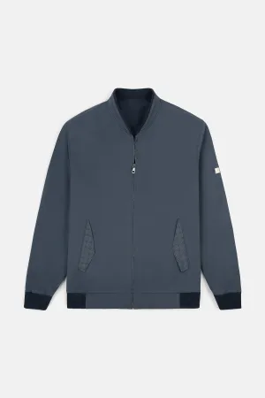 Bomber Outer Space Blue Gabardine Jacket