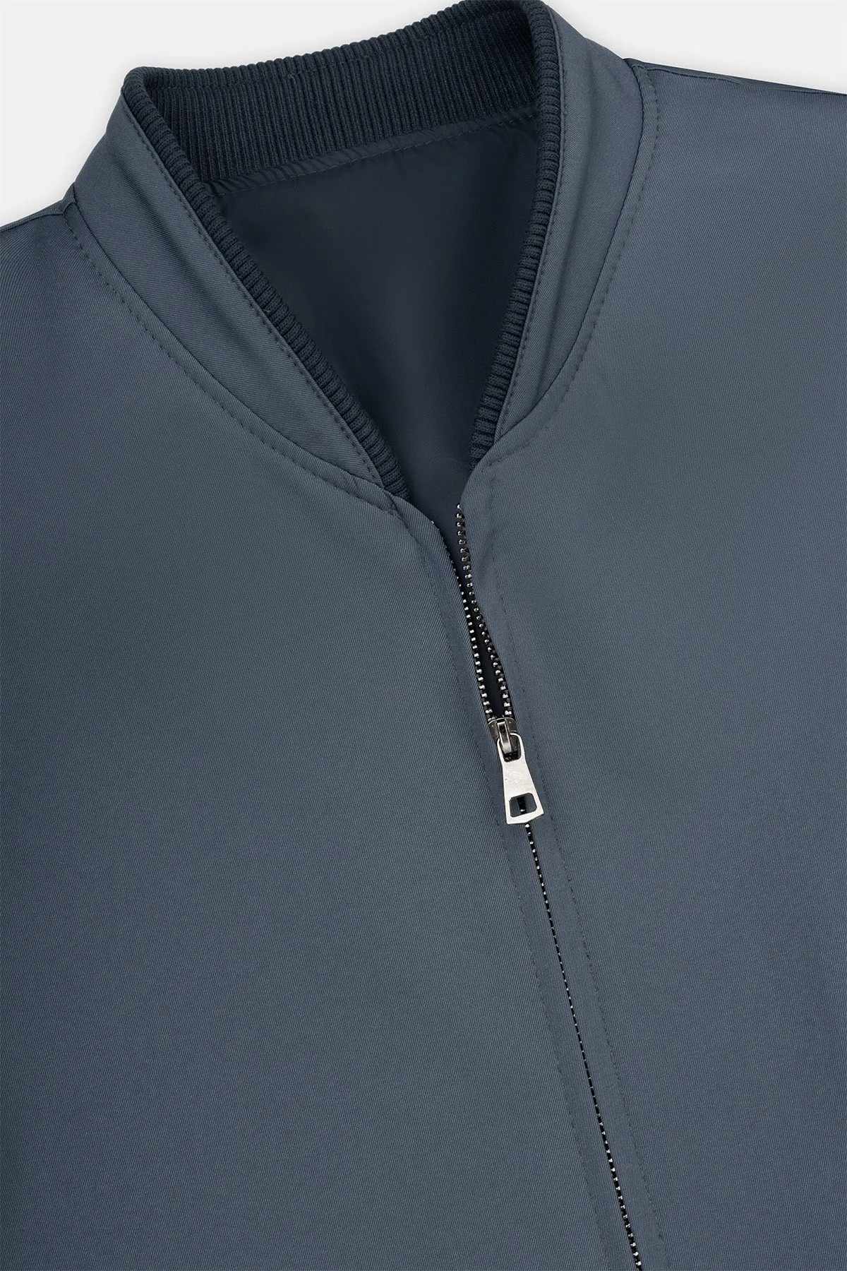 Bomber Outer Space Blue Gabardine Jacket