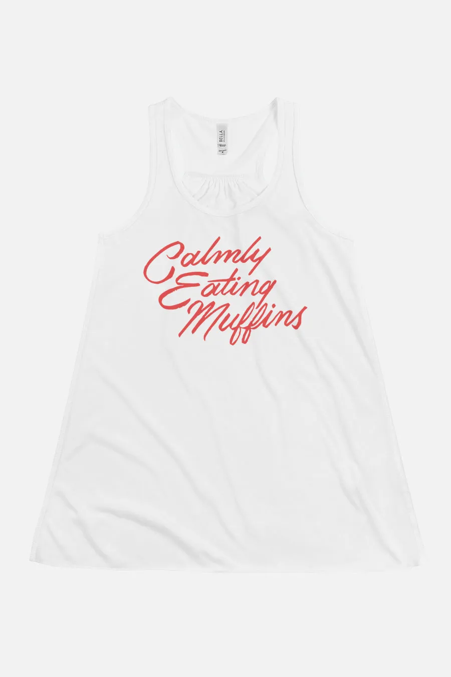 Calmly Eating Muffins Fitted Flowy Racerback Tank | The Importance of Being Earnest