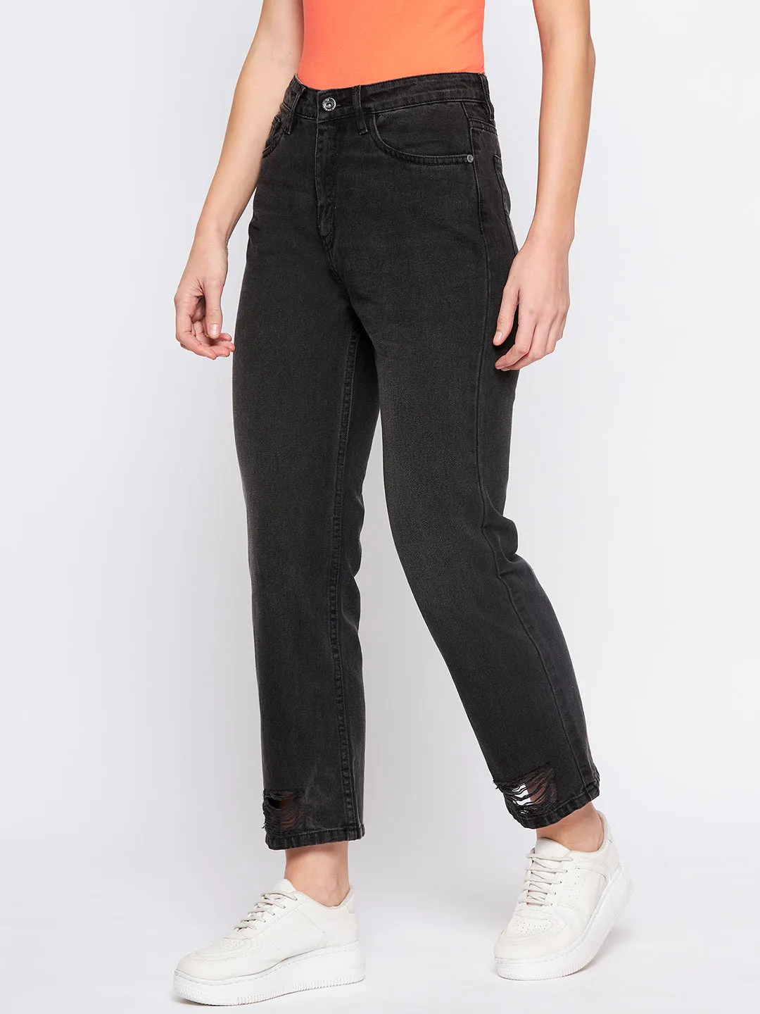 Camla Barcelona Black Distressed Boyfriend Fit Jeans