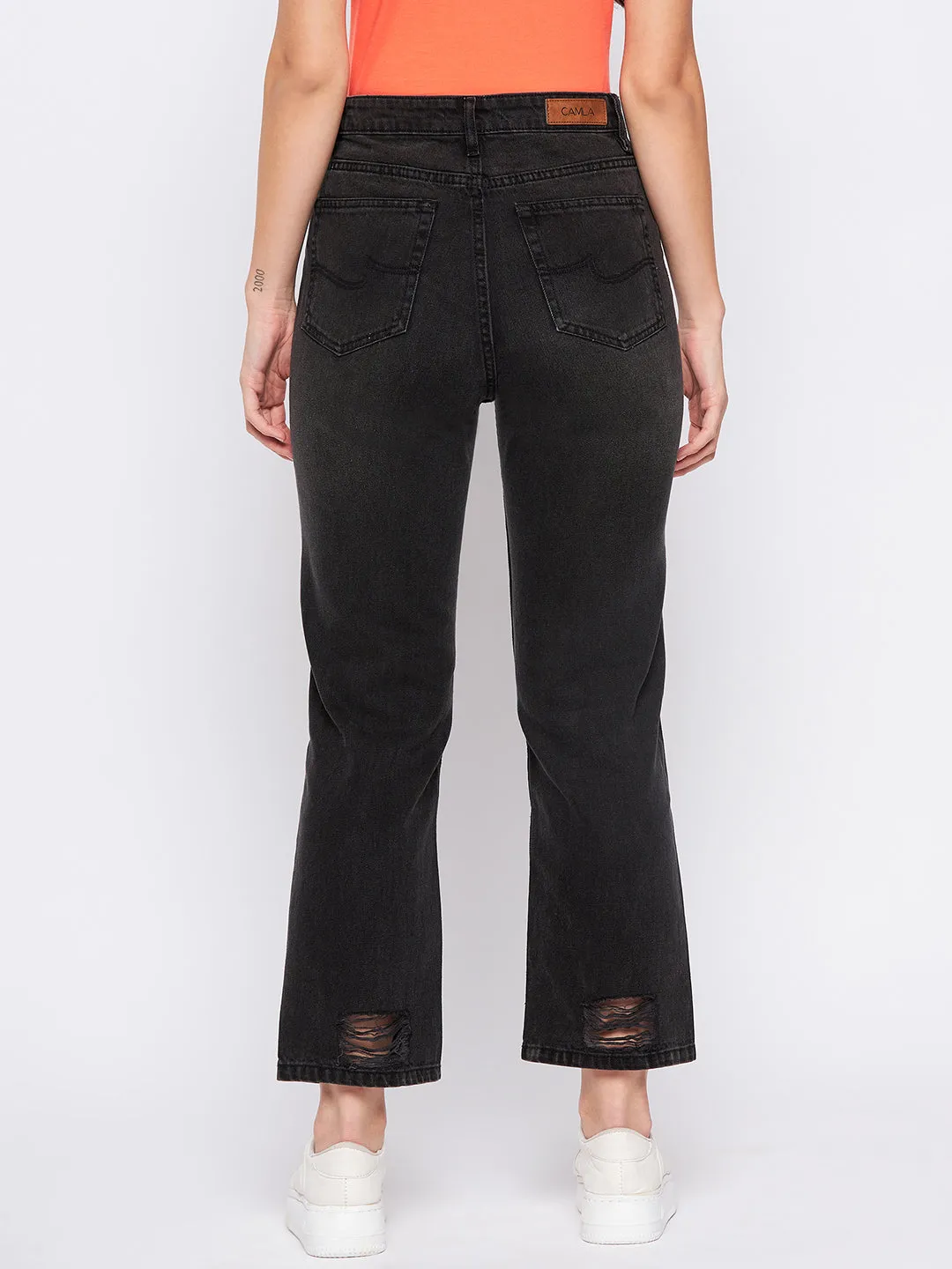 Camla Barcelona Black Distressed Boyfriend Fit Jeans