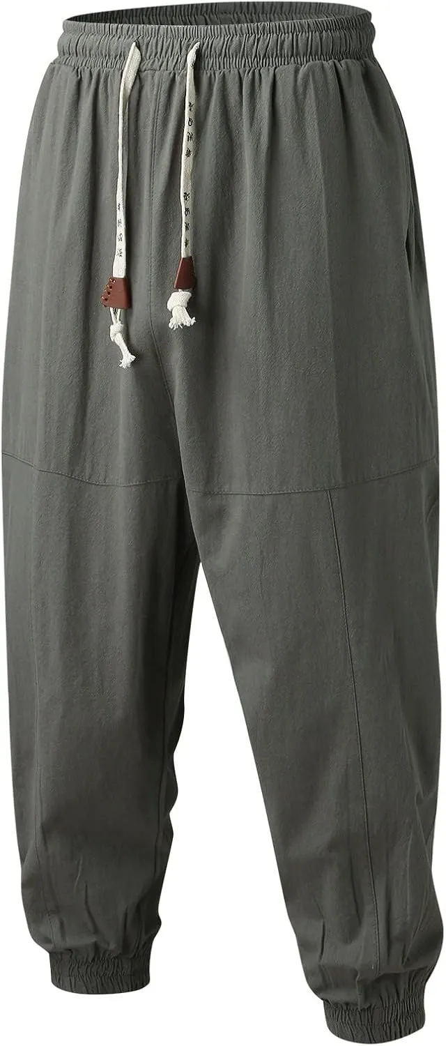 Cargo Pants for Men Relaxed Fit Bottom Straight Leg Casual Loose Fit Baggy Athletic Jogger Pants with Pockets Men's