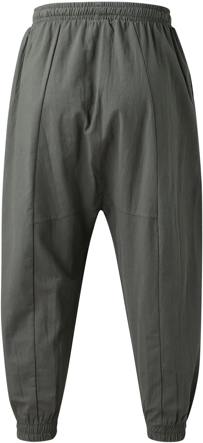Cargo Pants for Men Relaxed Fit Bottom Straight Leg Casual Loose Fit Baggy Athletic Jogger Pants with Pockets Men's