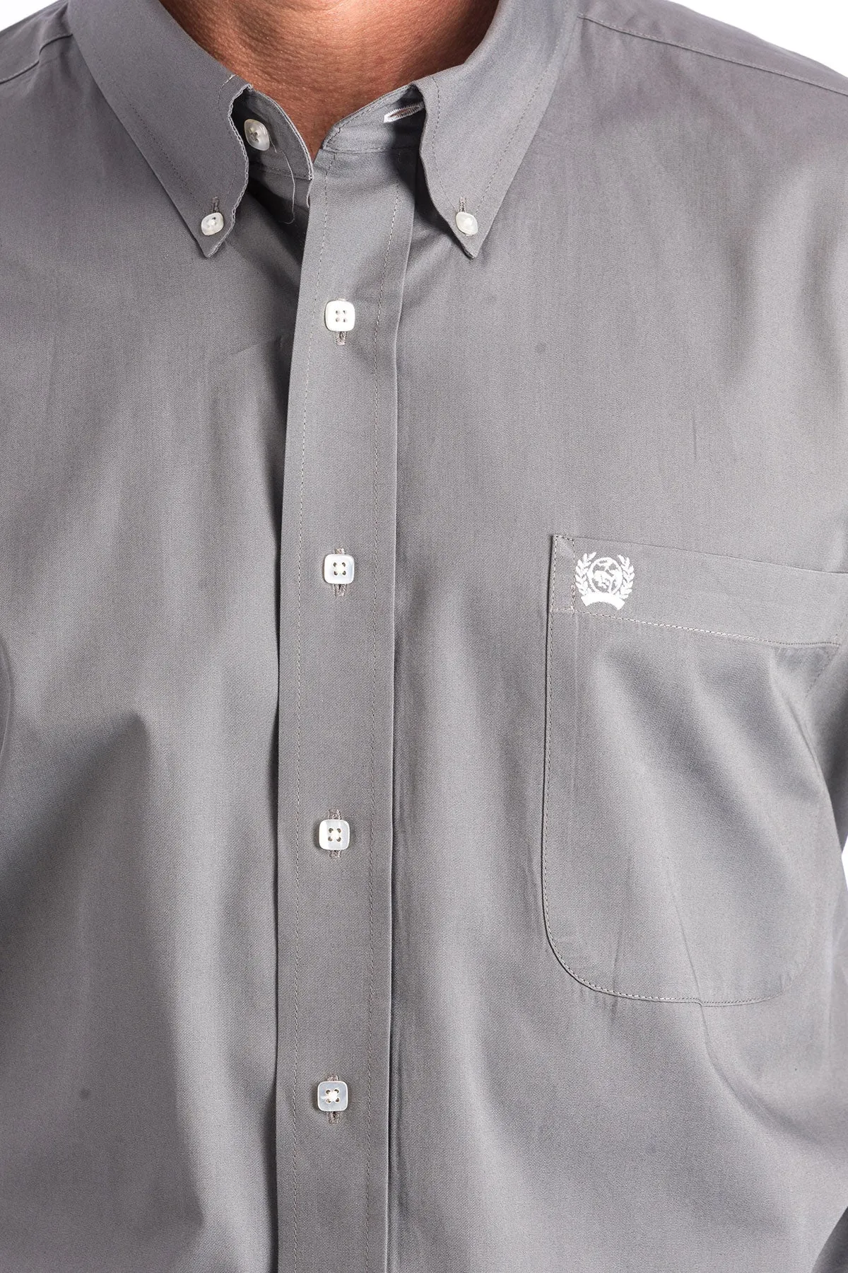 Cinch Mens Gray Button Down Shirt