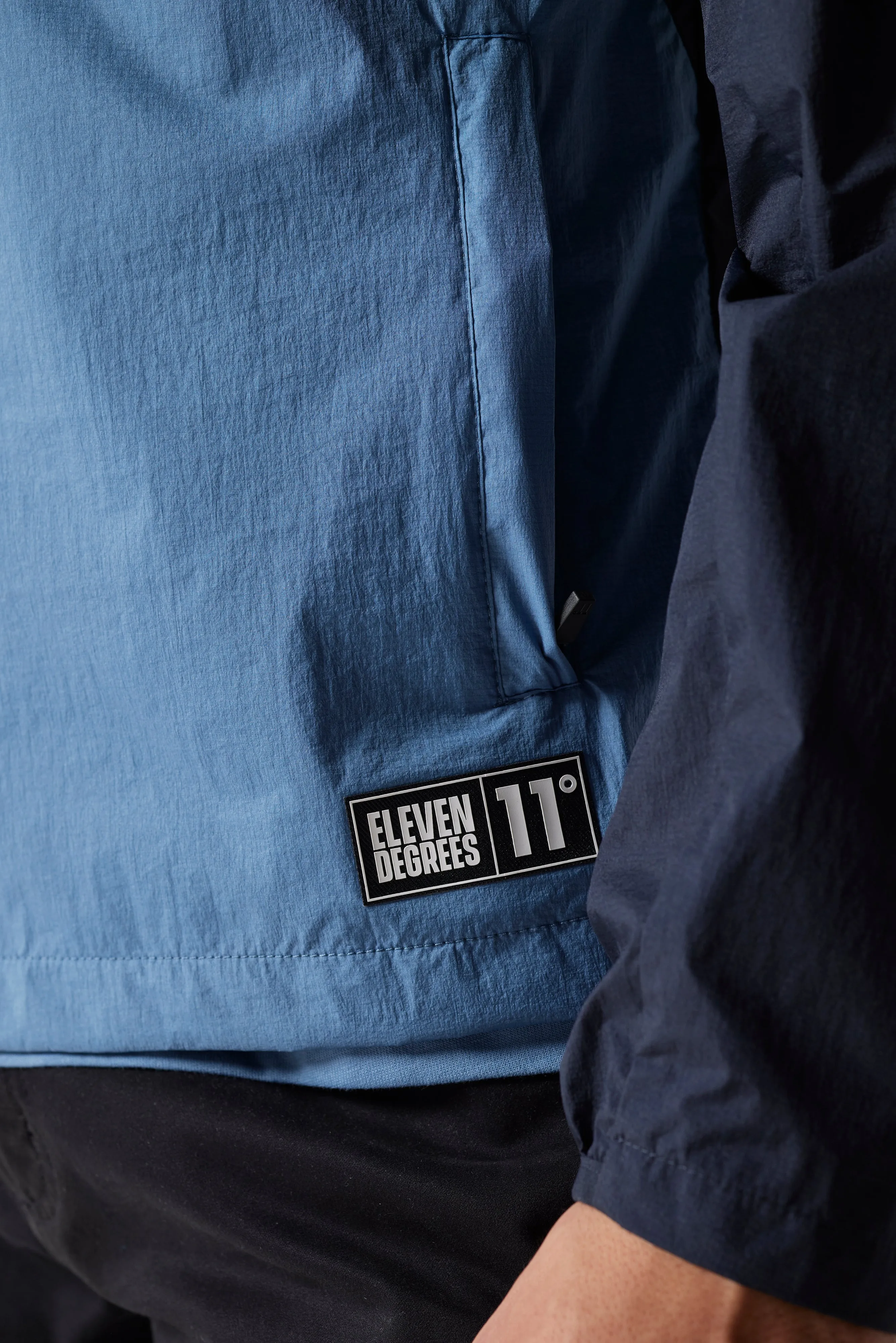 Colour Block Overhead Jacket - Navy / Elemental Blue