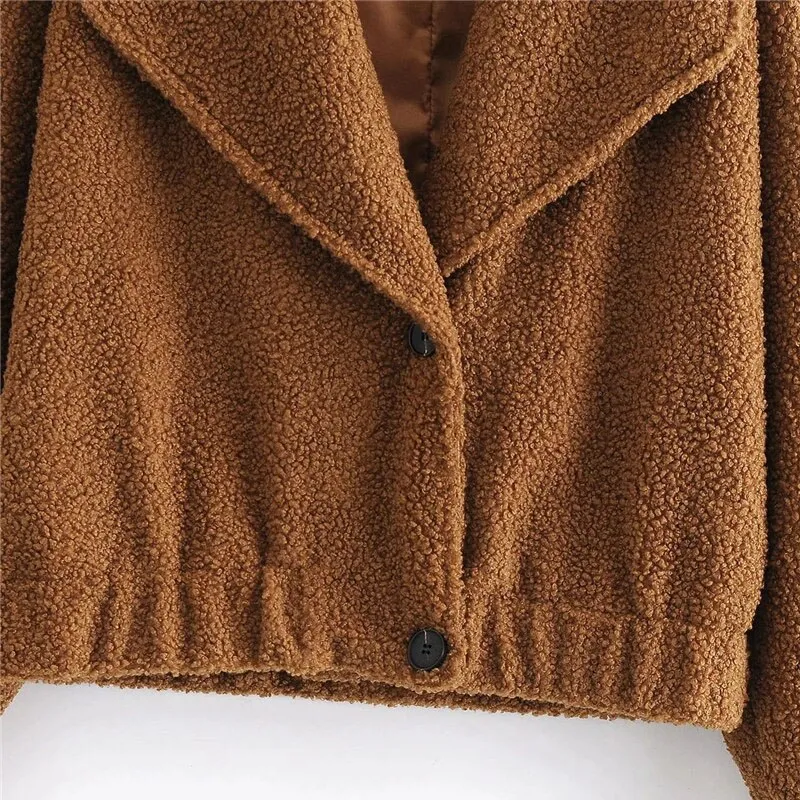 CROP TEDDY JACKET