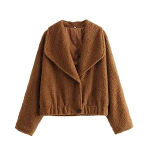 CROP TEDDY JACKET