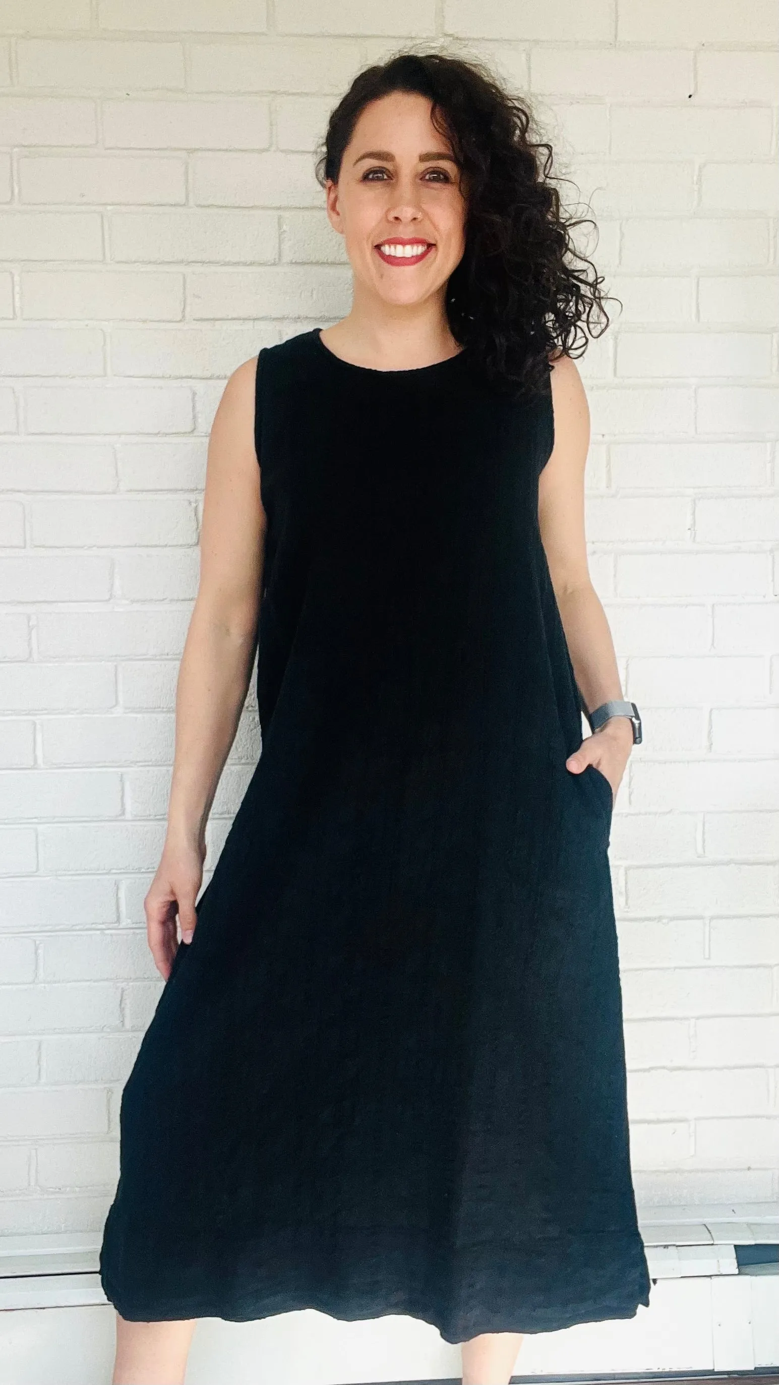 Cut Loose Pinstripe Easy Tank Dress