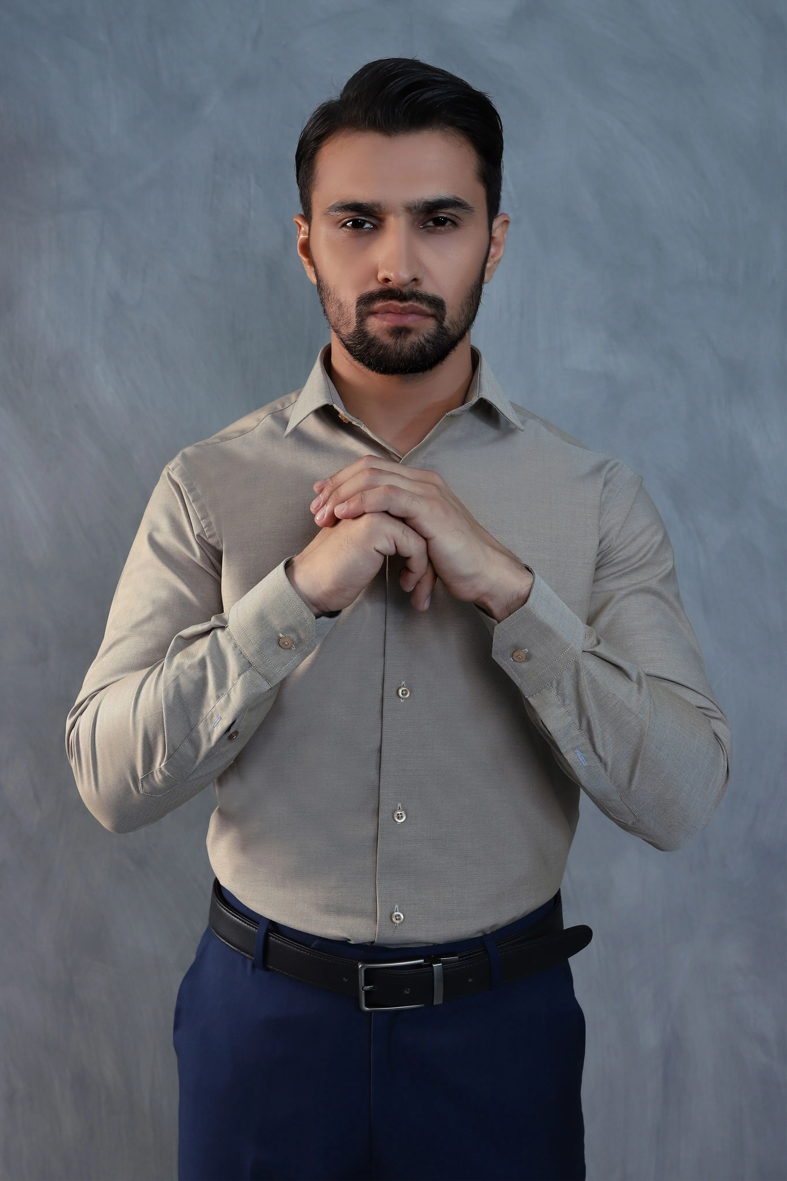 Dobby Design Brown Shirt