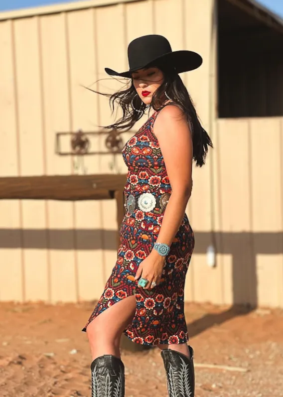Easy On the Eyes Floral Printed Midi Dress