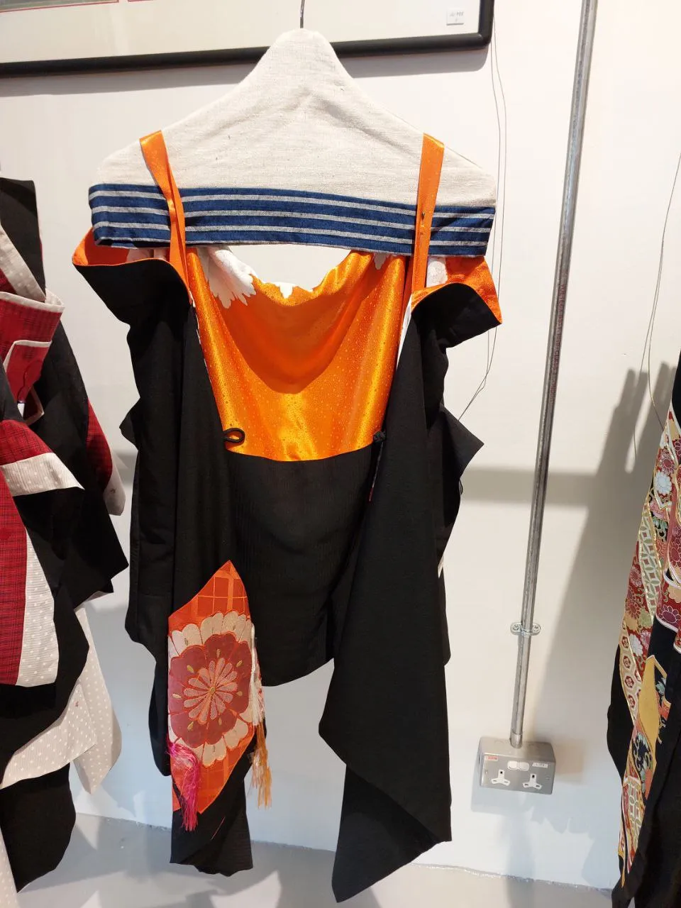 Emi | Unique Reversible Silk Jacket with Applique Patchwork Pockets and Fine Tassels