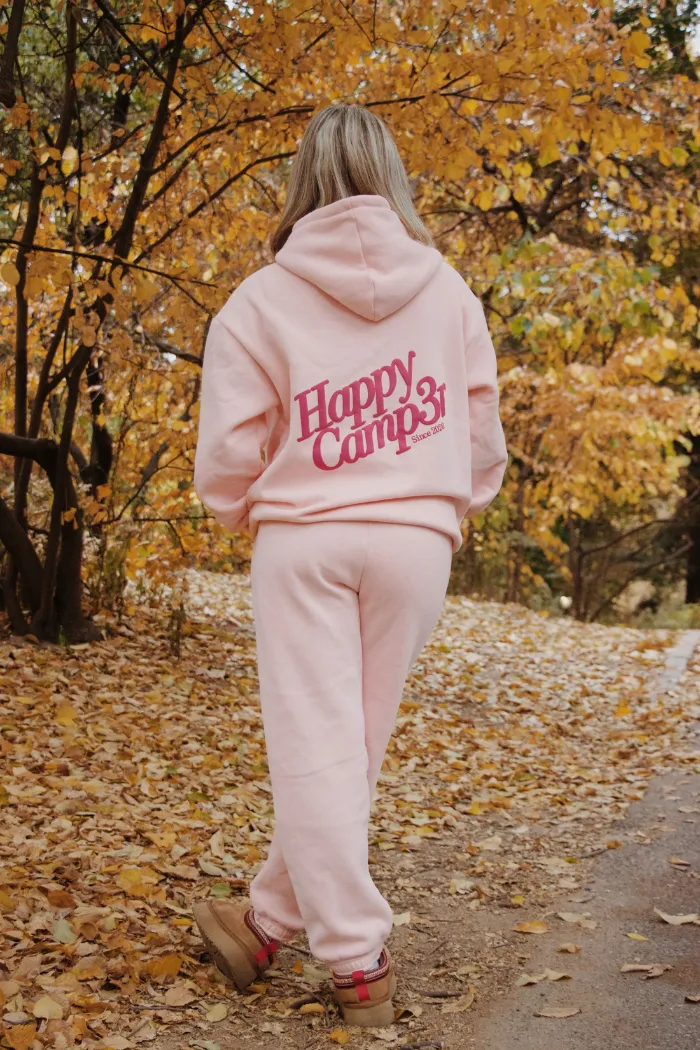 Happy Camp3r Puff Series Sweatpants - Snowflake Pink