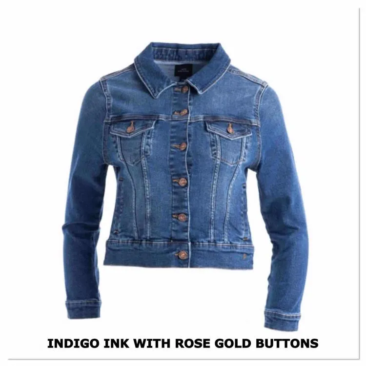 Harvey - Indigo Ink with Rose Gold Buttons