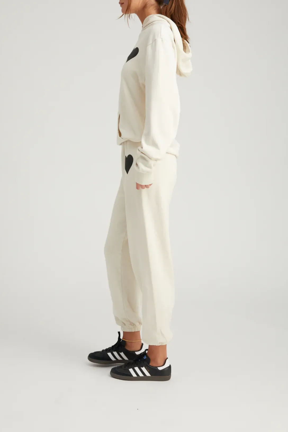 Heart Sweatpants | Vintage White