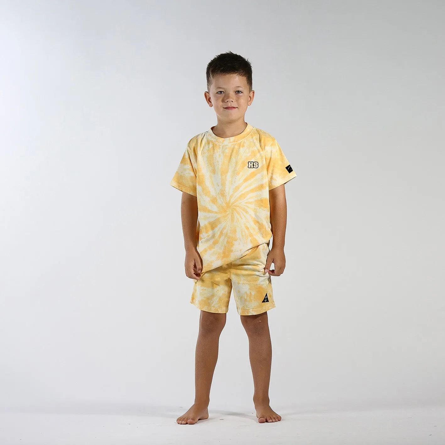 Hello Stranger SS Tee - Yellow Tie Dye