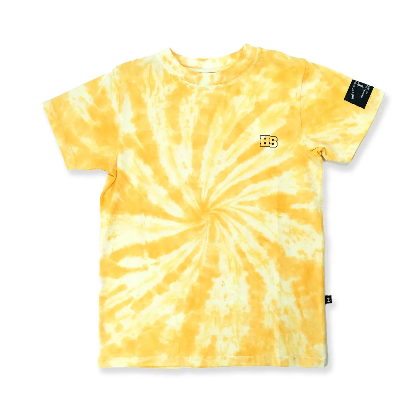 Hello Stranger SS Tee - Yellow Tie Dye