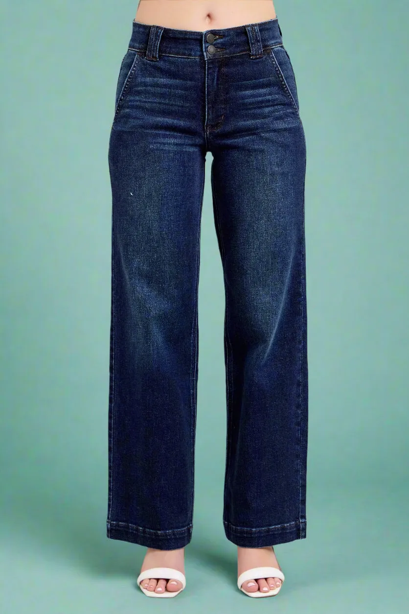 HW Wide Leg Dark Wash JB102