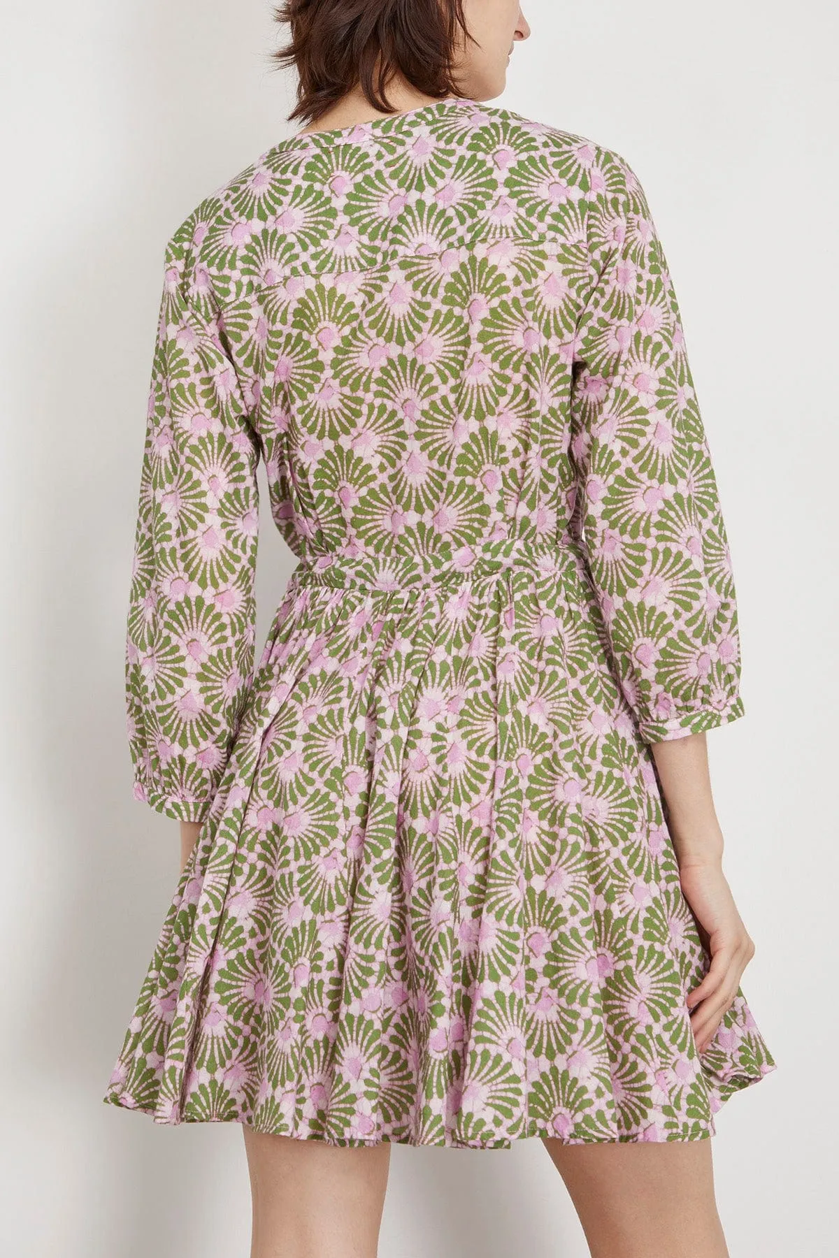 Jennings Dress in Emerald Shells