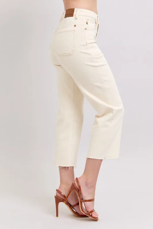 Judy Blue Toni Hi-Rise Cropped Wide Leg Jeans