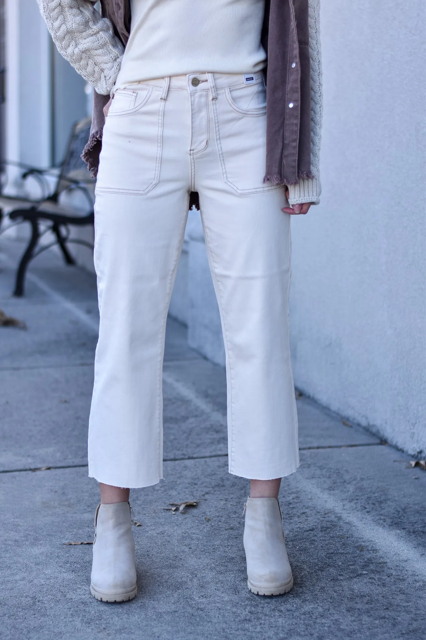 Judy Blue Toni Hi-Rise Cropped Wide Leg Jeans
