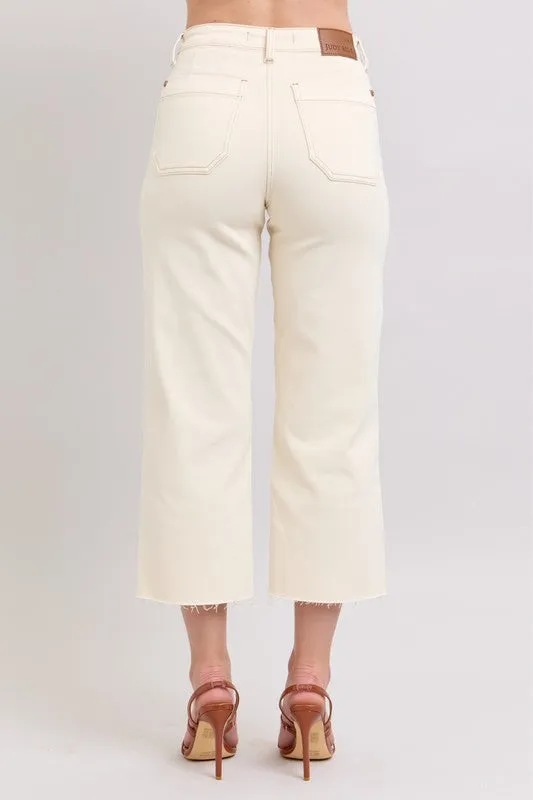 Judy Blue Toni Hi-Rise Cropped Wide Leg Jeans