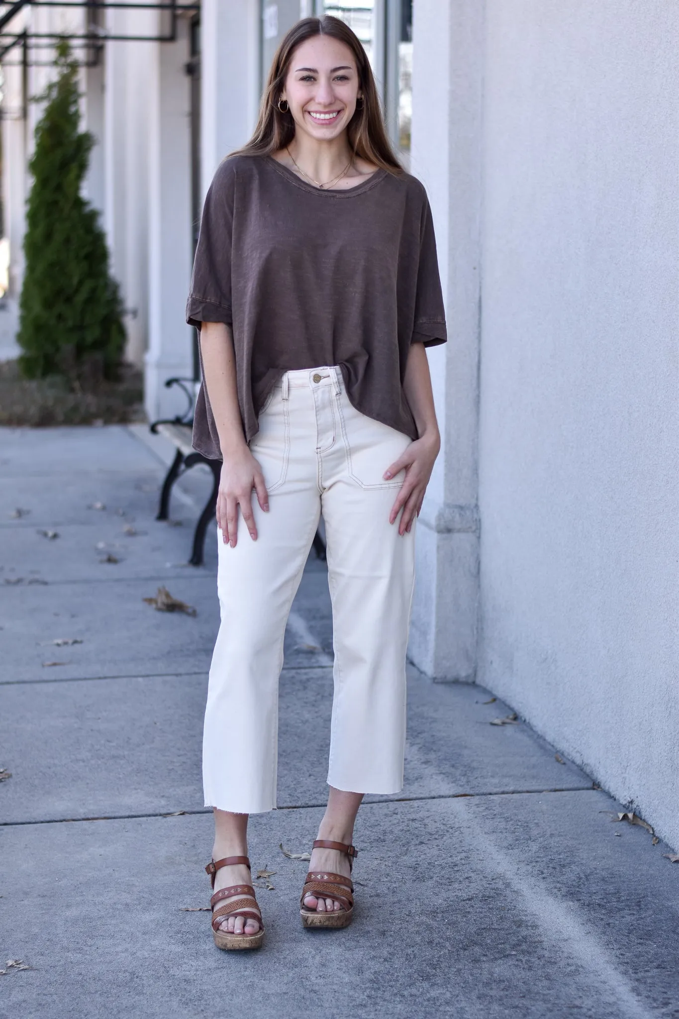 Judy Blue Toni Hi-Rise Cropped Wide Leg Jeans