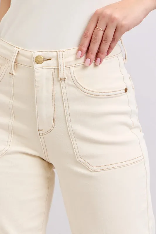Judy Blue Toni Hi-Rise Cropped Wide Leg Jeans