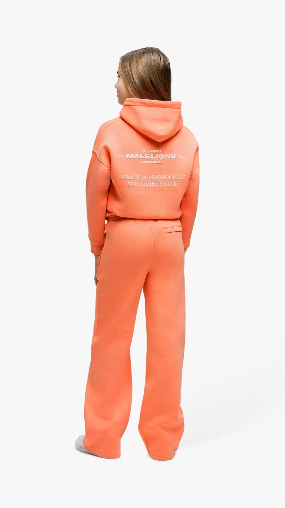 Malelions Junior Girls Straight Leg Sweatpants | Soft Coral