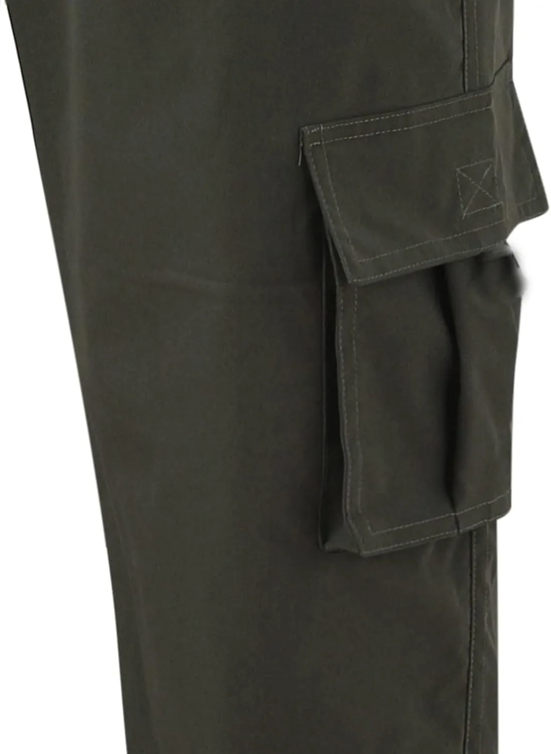 Mens Cargo Pants Relaxed Fit Cotton Hiking Sweatpants Casual Athletic Joggers Outdoor Trousers with Pockets