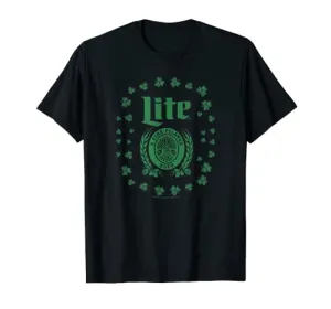 Miller Lite St. Patrick's Day A Fine Pilsner Beer Distressed T-Shirt