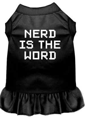 Nerd Is The Word Screen Print Dress Black Xxl