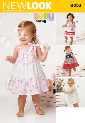 Newlook Pattern 6353 Babies' Dresses and Panties
