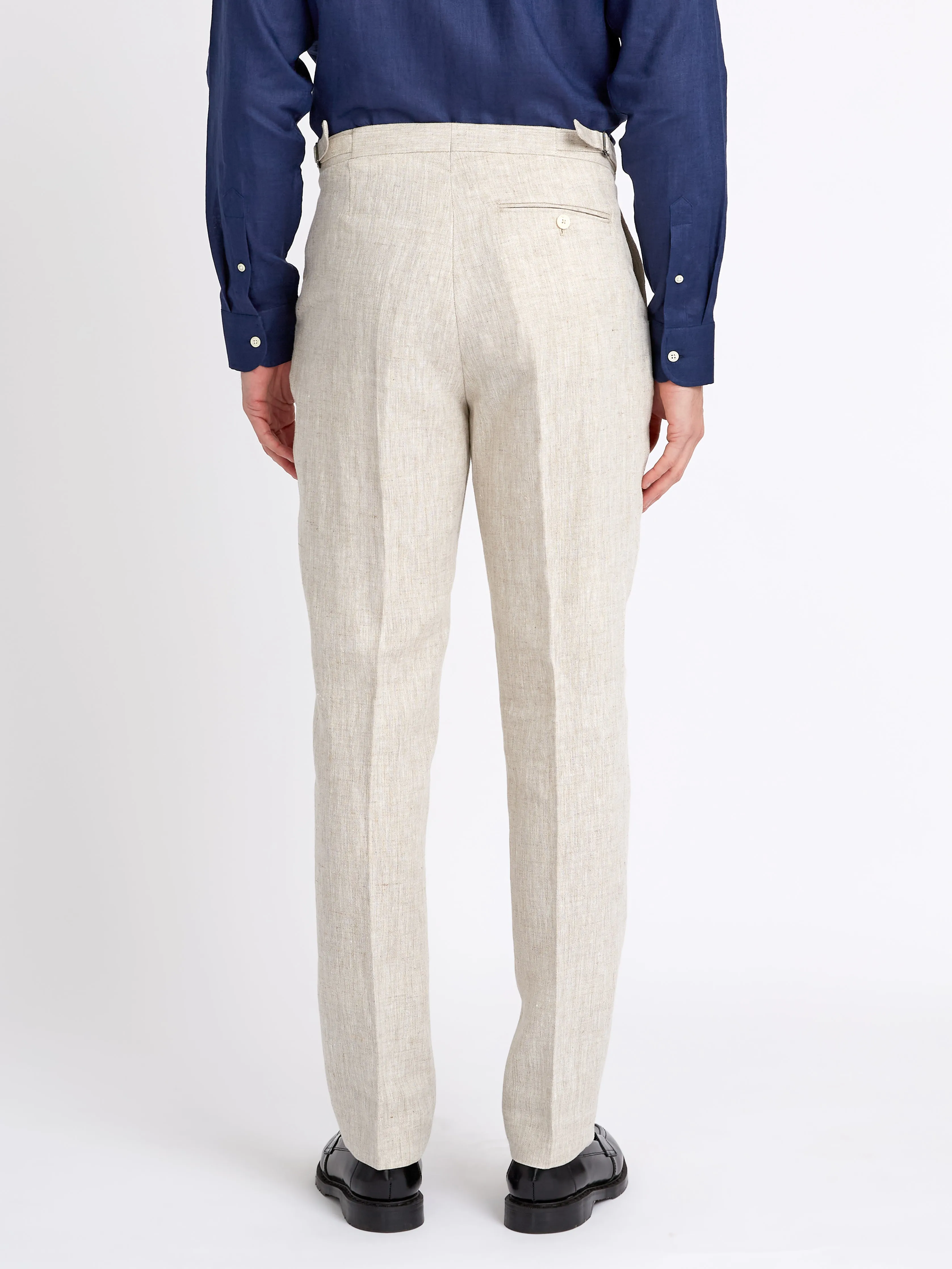 Oatmeal Allercombe Linen Dress Trouser