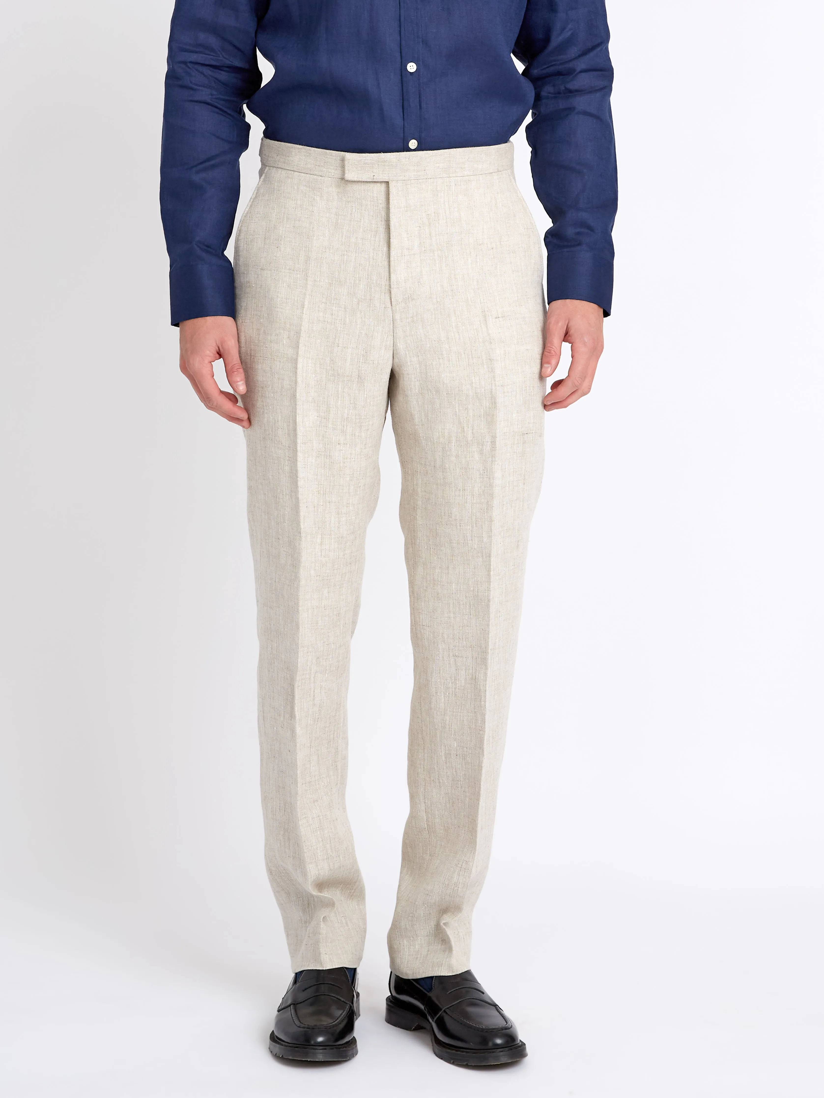 Oatmeal Allercombe Linen Dress Trouser