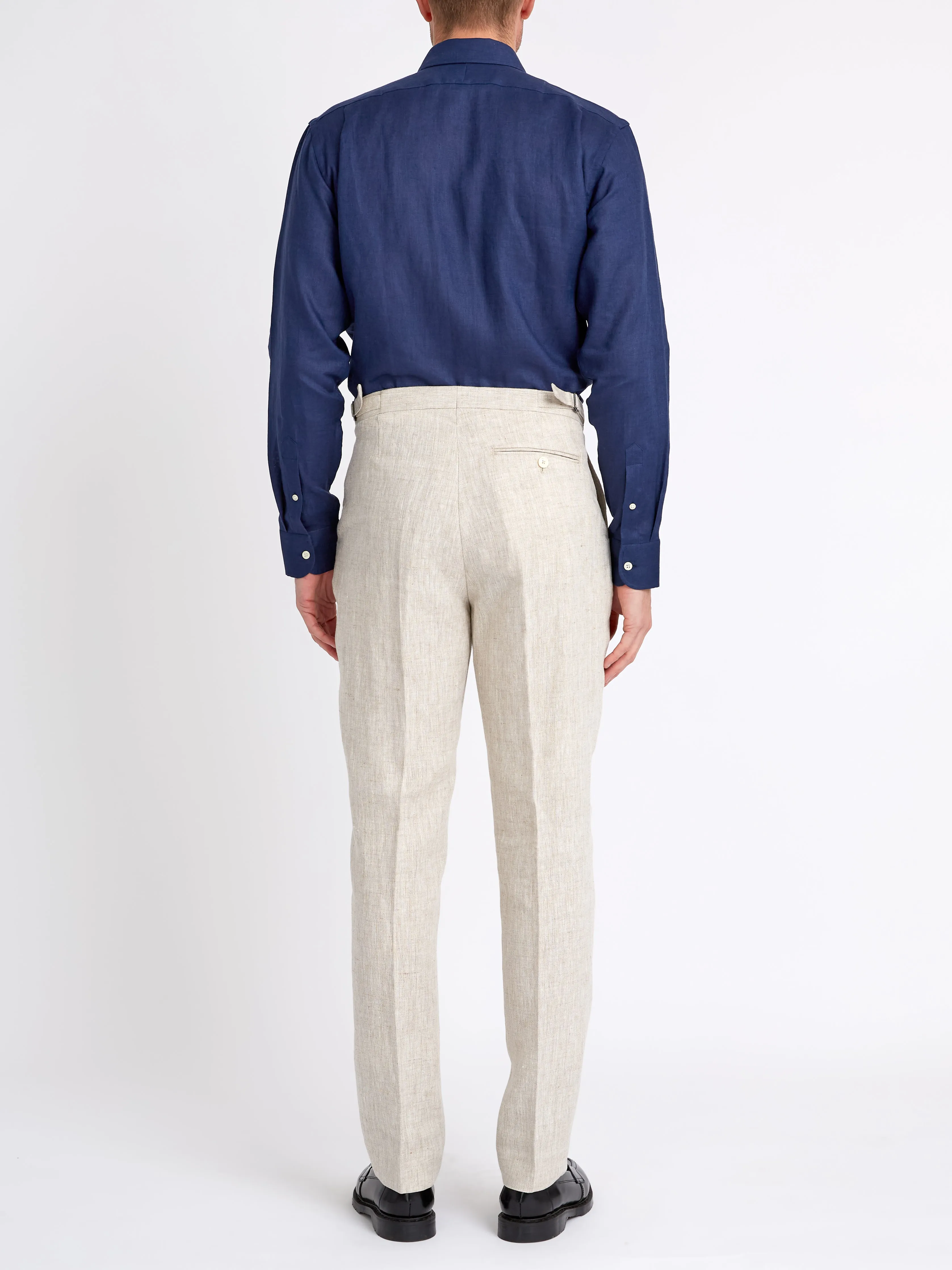 Oatmeal Allercombe Linen Dress Trouser