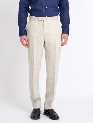 Oatmeal Allercombe Linen Dress Trouser