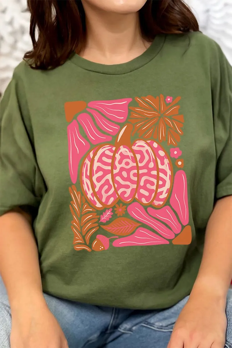 Pink Pumpkin Short Sleeve Relaxed Fit T-Shirt
