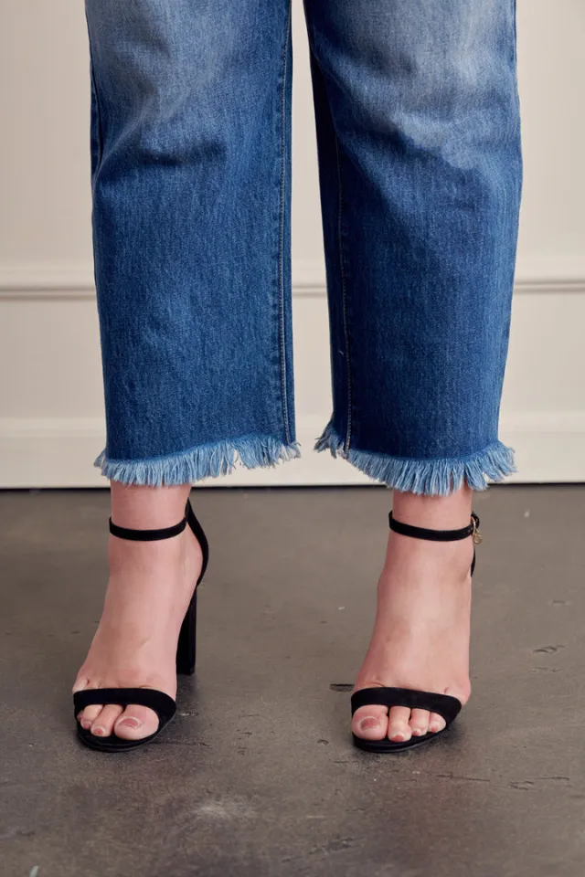 Plus Size, High Rise Straight Leg Jeans (Medium) FINAL SALE