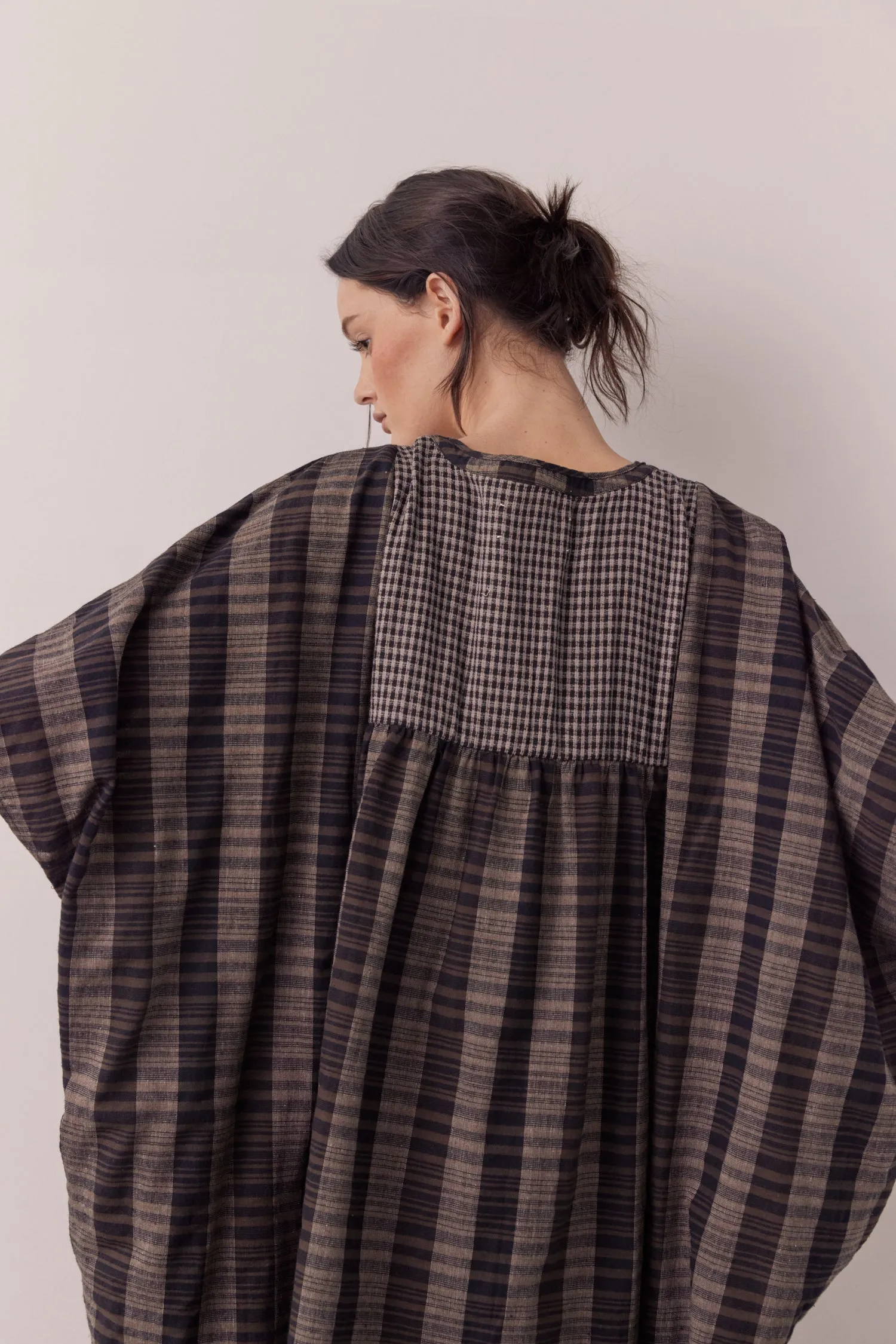 Pullover cotton linen blend easy dress