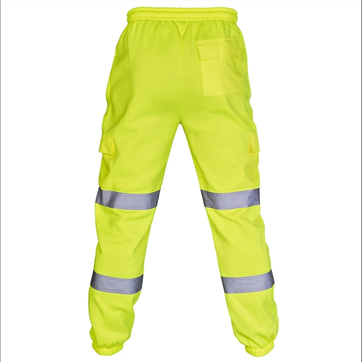 Reflective Safety Pants for Men Drawstring Hi-Vis Trousers Construction Work Pants Casual Cargo Pants