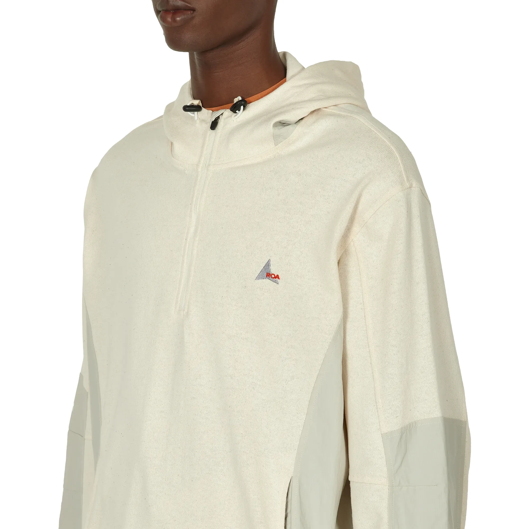 ROA Paneled Hoodie Ecru
