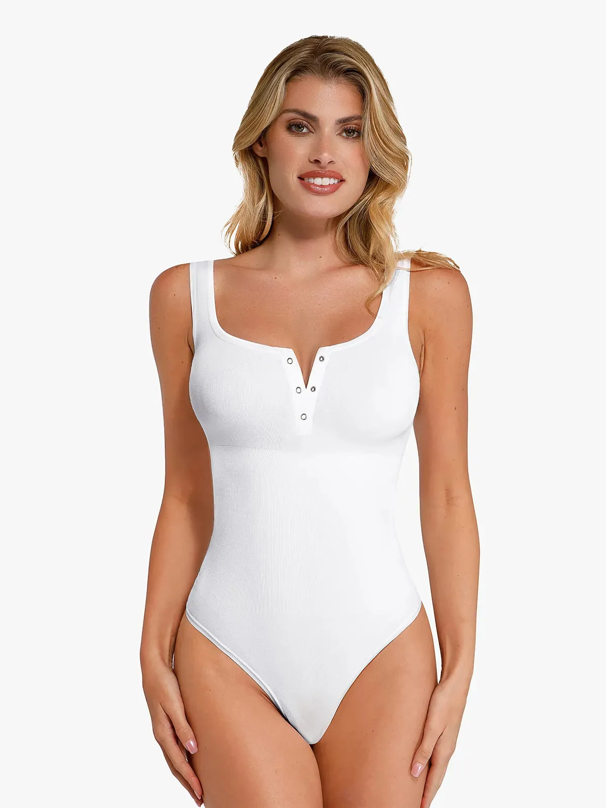 Shapewear Seamless Modal Henley Tank Bodysuit