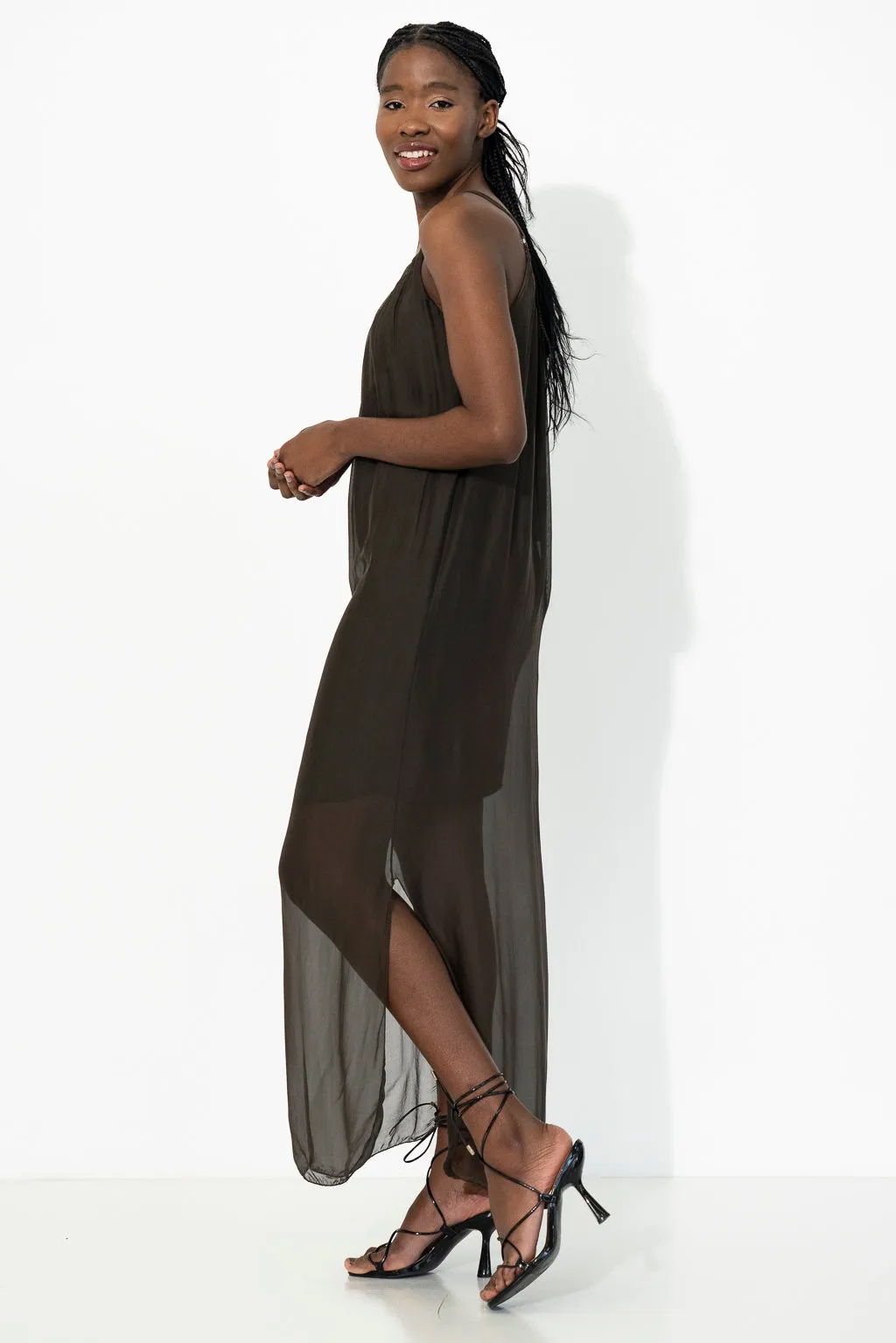 Silk Strap Dress