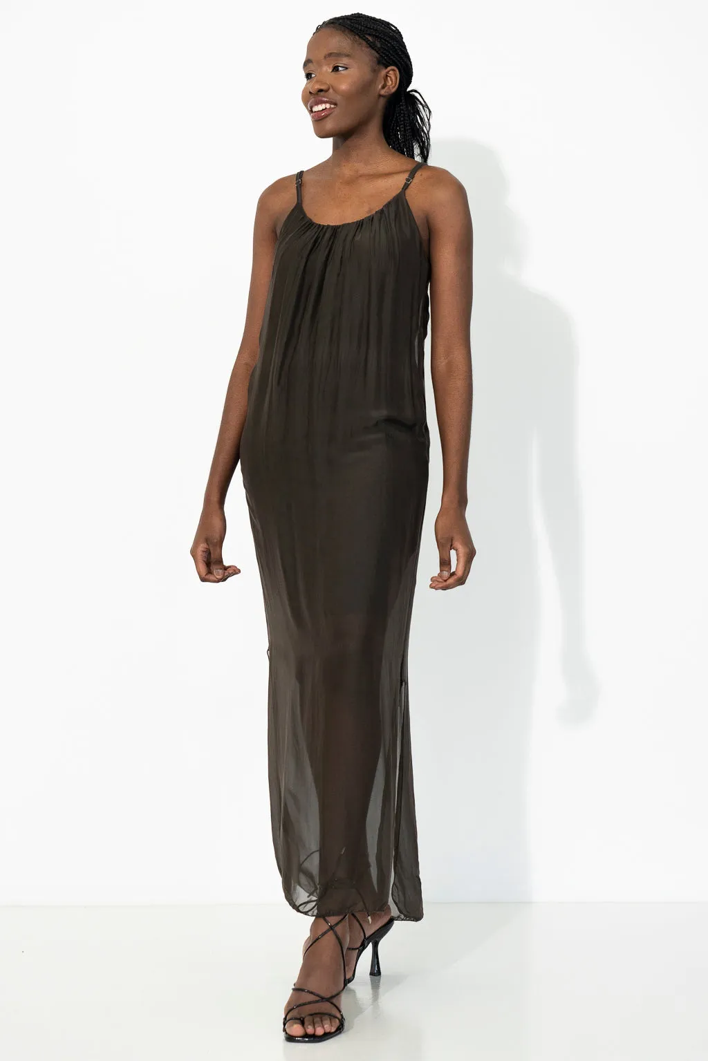 Silk Strap Dress