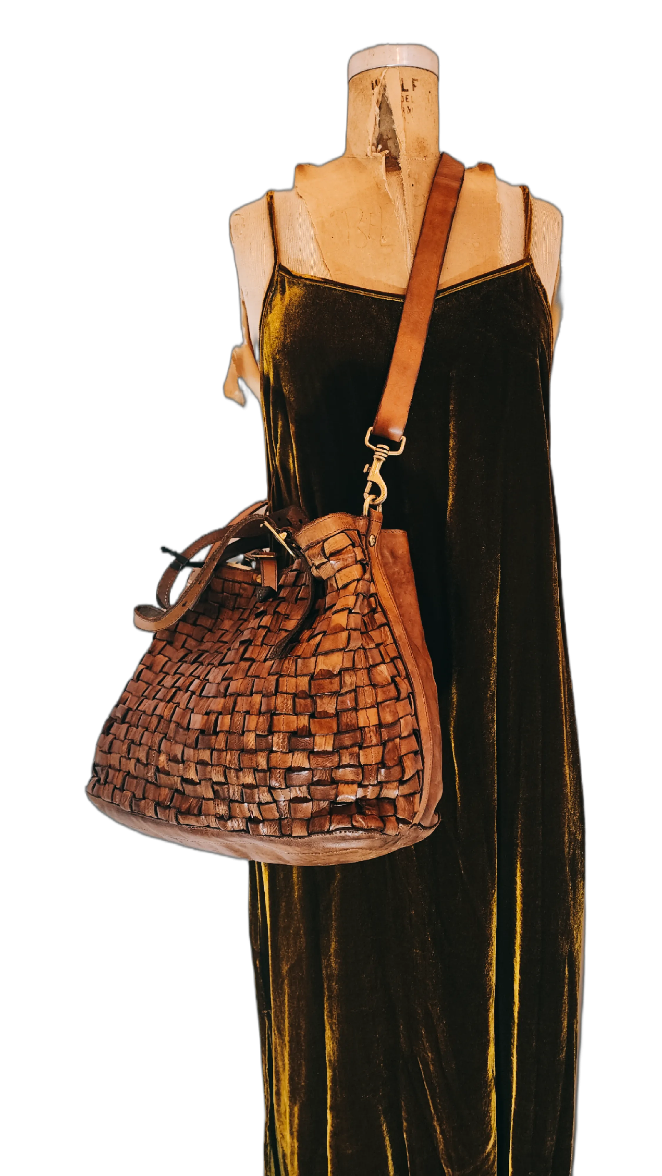 Slip dress (Silk Velvet) - Old Gold